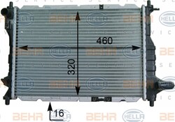 BEHR HELLA SERVICE Motorkühler Wasserkühler 8MK 376 748-721 für CHEVROLET MATIZ
