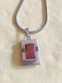 Kette Mit Anhänger Silber 925 Ca47cm Lang  Anhänger 1,6cm Bernstein