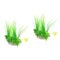  2 PCS Fischtankverzierung Künstliche Aquarienpflanzen Wasserpflanzen Aquarium