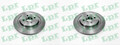 2x LPR BREMSSCHEIBEN 278mm VOLL HINTEN passend für DAIHATSU CHARADE TOYOTA YARIS