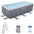 Bestway 56722 Frame Pool Power Steel Swimmingpool 412x201x122cm Komplett-Set