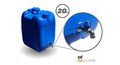 Wasserkanister blau 20 Liter Wasserbehälter mit Metallhahn Camping Truck LKW