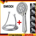 Duschkopf Hochdruck Handbrause Duschbrause Wassersparend mit 1.5m Schlauch 5Modi