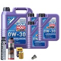 Motoröl 0W30 LIQUI MOLY 8L+HENGST Ölfilter+Spülung+Cera Tec+Ölablassschraube
