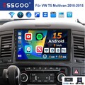 DAB+ 4+64G Carplay Autoradio Android 15 Für VW T5 Multivan 2010-2015 GPS Nav KAM