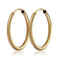 Paar Creolen 333 Gelbgold 8 Karat gold Ohrringe 2,0mm starke Goldohrrige