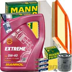 MANN INSPEKTIONSPAKET+5L MANNOL 5W-40 ÖL passend für SKODA CITIGO VW UP SEAT 1.0
