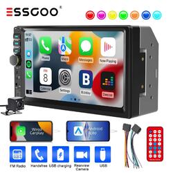 Doppel 2 DIN Autoradio 7 Zoll Carplay Android Auto Bluetooth USB AUX TF Kamera