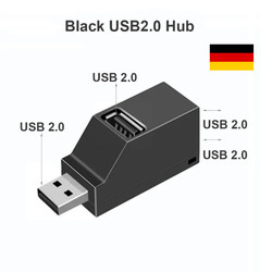 Mini USB 3.0 2.0 HUB 3 Port Verteiler Adapter für PC Laptop Macbook Notebook UH1