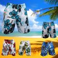 BADE SHORT SHORTS BERMUDA BADEHOSE Weiß Blau BADESLIP BOXER in S M L XL XXL XXXL