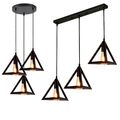 Cluster Pendelleuchte Metall schwarz Lampenschirm 3-fach Deckenlampe Industrial Style