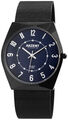 AKZENT EXCLUSIVE Armbanduhr Herren Damen Uhr weiß Mesharmband Gold Analog Quarz