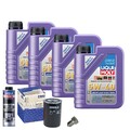 Motoröl 5W40 LIQUI MOLY High Tech 4L+MAHLE Ölfilter+Spülung+Ölablassschraube