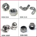 Hutmuttern Flügelmuttern Muttern Sicherungsmuttern Sechskant DIN934, 985,1587 c