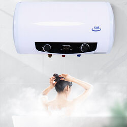 Elektro Horizontal Warmwasserspeicher Boiler + Handbrause 50/120Liter 2000W 220V