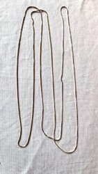 lange Kette bicolor Modeschmuck silber/gold neuwertig Halskette