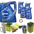 MANN-FILTER Inspektionspaket MANNOL 9 L 10W-30 Special Plus für Mercedes-Benz SL