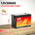 12V 300Ah LiFePO4 Lithium Batterie Solar Boot Wohnmobil Akku BMS 15000+ Zyklen