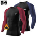 MEETYOO 2er/Pack Herren AKTIVE 3D Skiunterwäsche Thermounterwäsche langarm Shirt
