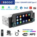 Autoradio 1 DIN 5" Wireless Apple Carplay Android Auto BT FM USB Type-C MIK KAM