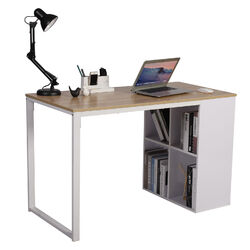 Schreibtisch Computertisch mit Regal PC Büro Tisch MDF Arbeitstisch 120x60x75cm