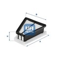 UFI Luftfilter 30.654.00 für RENAULT