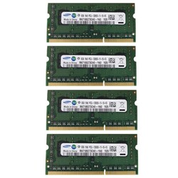Samsung 4x8GB 1RX8 PC3L-12800S DDR3 1600 MHz 1,35 V SODIMM RAM Laptop-Speicher&