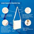 IMFAA Hobo Tasche Damen Canvas Handtasche Umhängetasche große Kapazität Schulter mit Reißverschluss
