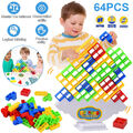 64X Tetris Balance Spielzeug Kinder Stapelspiel Tetra Tower Game Schaukelstapel
