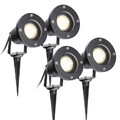 4X LED Gartenstrahler GU10 Gartenleuchte 4W Garten Wiese Warmweiß Aussen IP65