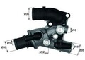 MAHLE ORIGINAL TI 117 80D Kühlwasserthermostat für FIAT FIORINO Kasten (146)
