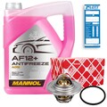 FEBI BILSTEIN Thermostat Kühlmittel 172077 + 5L Mannol AG12 Frostschutz Rot