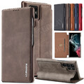 Hülle für Samsung S25 S24 S23 S22 S21 Ultra Plus Handy Tasche Magnet Leder Case