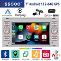 DAB+ 64G Android 14 Carplay Autoradio Navi Für Ford Focus C S Max Transit Mondeo