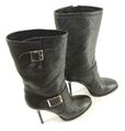 Jimmy Choo London Stiefel Gr. 39 Schwarz Leder Damen Schuhe Boots