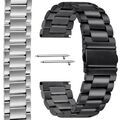 14 | 16 | 18 | 20 | 22 | 24 Edelstahl Glieder-Uhrenarmband Silber Schwarz Metall