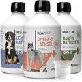 REAVET Futteröl Hunde, 3 Sorten x 500 ml, Barföl Hund, Futteröl Hund, Hochwertig