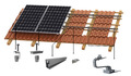 Montageset 2NS-Ziegeldach-Komplett / Aluminium / MwSt.-befreit