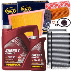 FILTERSET SATZ+MANNOL 5W30 ÖL passend für MINI F54-57 X1 F48 2er F45 F46 TOURER