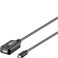 Renkforce USB-Kabel USB 2.0 USB-C® Stecker, USB-A Buchse 10.00 m Schwarz Akti...