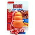 KONG Classic M, rot mit Seil - Kauspielzeug aus Naturkautschuk für Hunde Spielen