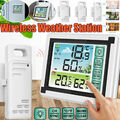 LCD Wetterstation Farbdisplay Thermometer Hygrometer mit 3 Innen Außen Sensor DE