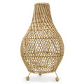Rattan Tischlampe - Naturgeflecht - H: 39 cm, L: 24 cm - Nagelneu & Originalverpackt