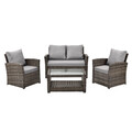 SVITA ROMA Polyrattan Lounge Rattan Garten Möbel Set Sofa Sessel Gartenlounge