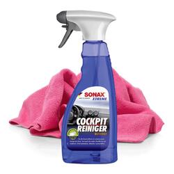 SONAX XTREME Cockpit Reiniger Matteffect 500 ml + SONAX Pad + Premium Microfaser