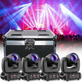 4x 150W LED Beam Moving Head 18 Prisma Gobo Bühnenlicht DMX DJ Hallowen Deko