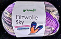 (kg/39€) Filzwolle Sky Gründl 200g=1 Paar Schuhe Fb.3 strickfilzen Puschen