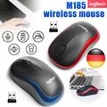Logitec M185 Maus Wireless Schnurlos Mouse Kabellos Funk & USB Empfänger 1000DPI