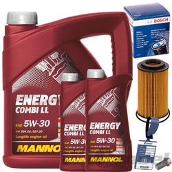 BOSCH ÖLFILTER 1457437001+MANNOL 5W30 ÖL für C E KLASSE W 202 203 204 210 211