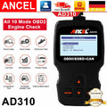 Ancel AD310 Profi OBD2 Diagnosegerät Tool KFZ Scanner Fehlerauslesegerät Code